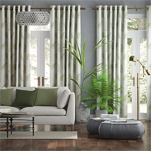 Eaton Embroidered Olive Curtains thumbnail image