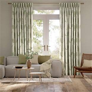 Eaton Embroidered Olive Curtains thumbnail image