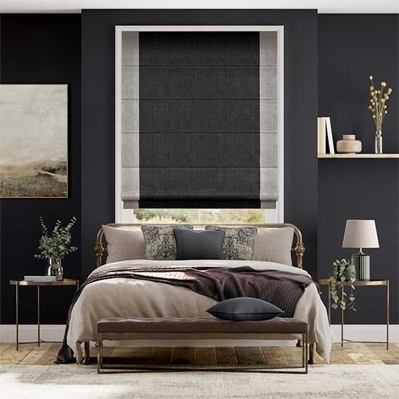 Eclissi Charcoal Roman Blind