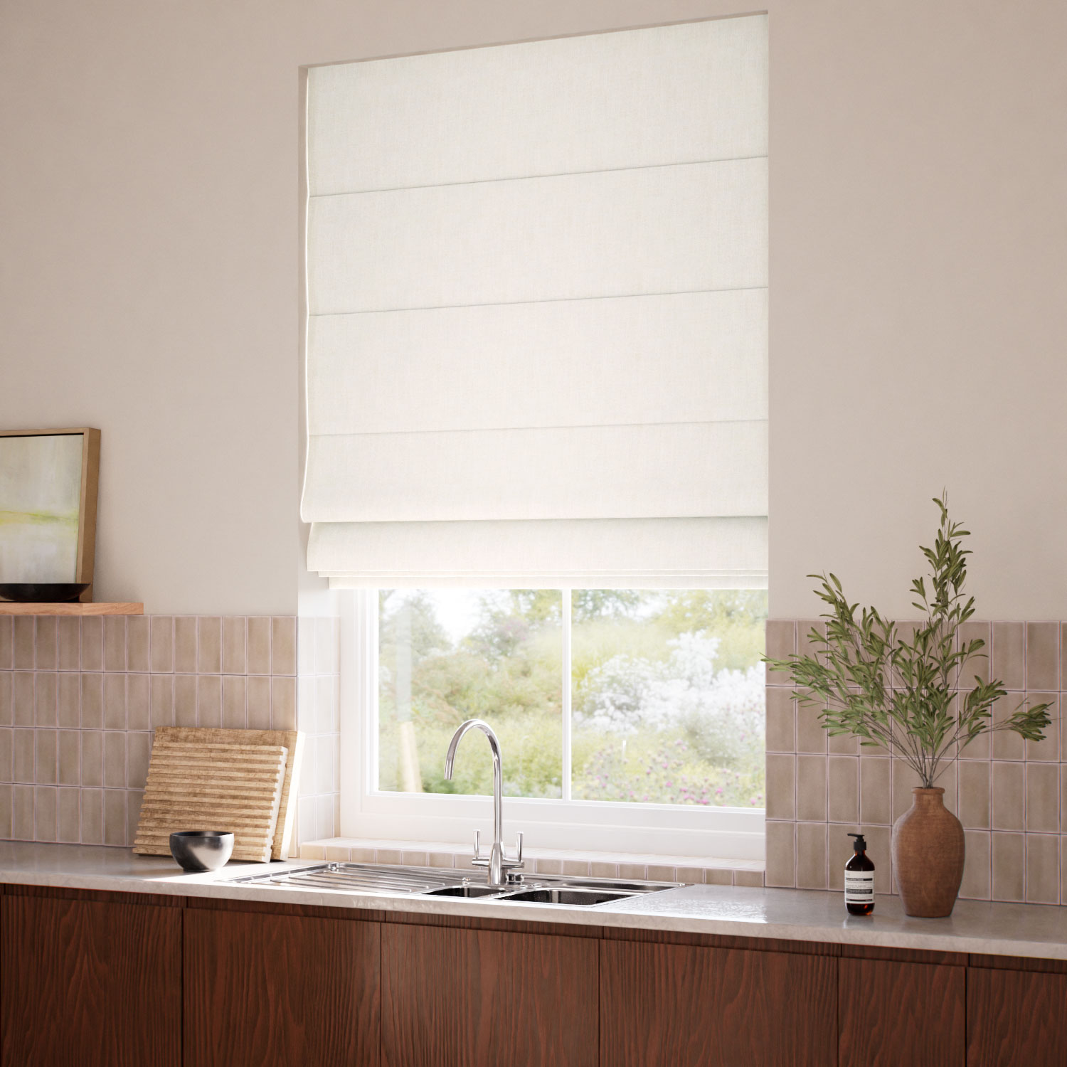 Eco-Friendly Nyah Chalk Roman Blind