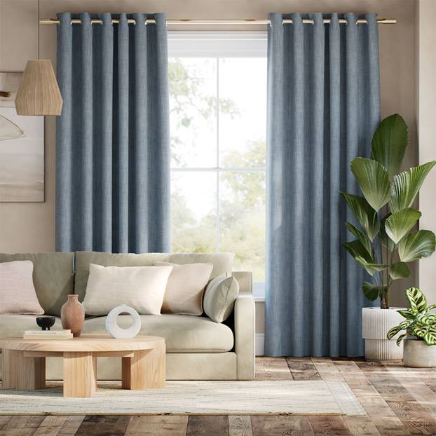 Eco-Friendly Nyah Lagoon Blue Curtains thumbnail image