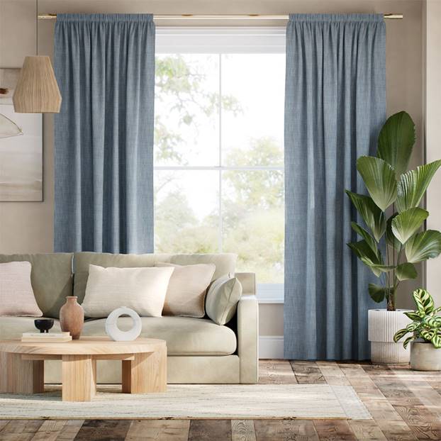 Eco-Friendly Nyah Lagoon Blue Curtains thumbnail image