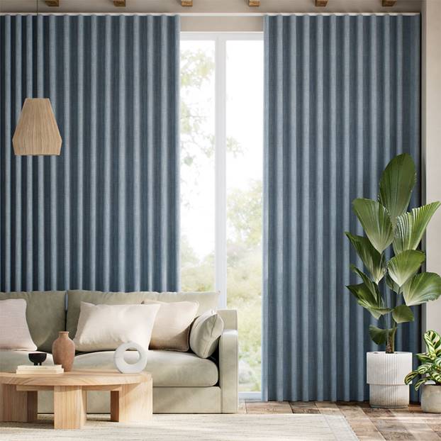 Eco-Friendly Nyah Lagoon Blue Curtains thumbnail image