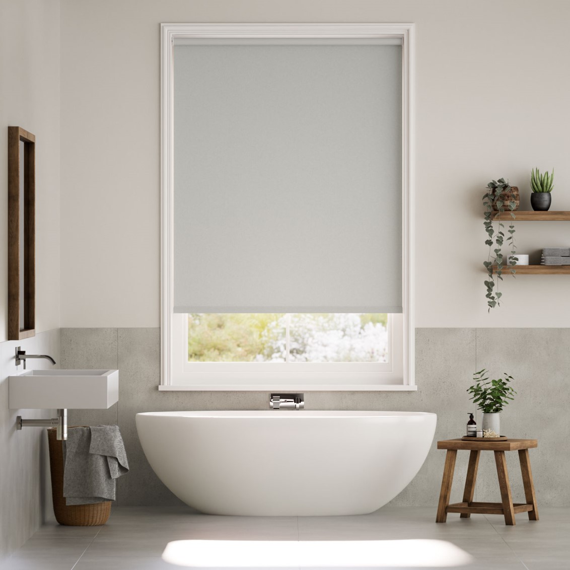 Eco-Friendly Blackout Soft Grey Roller Blind