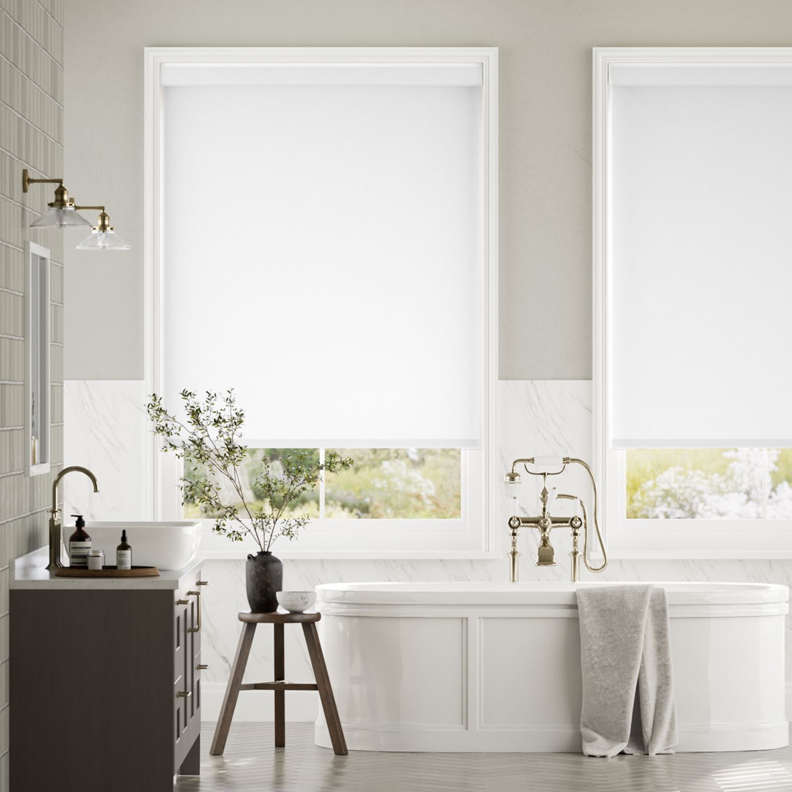 Electric Eco-Friendly Blackout Soft White Roller Blind