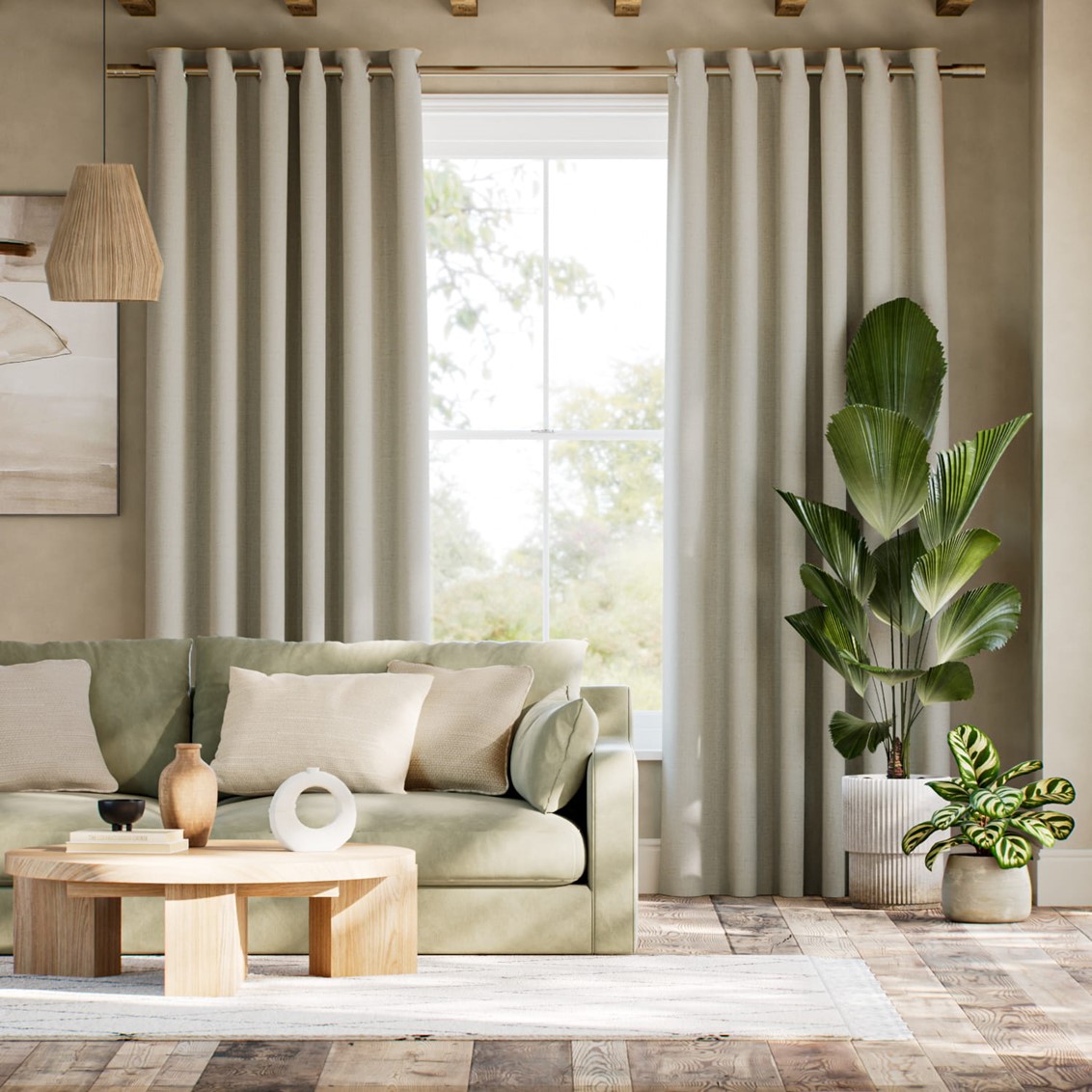 Eco-Friendly Caro Neutral Curtains