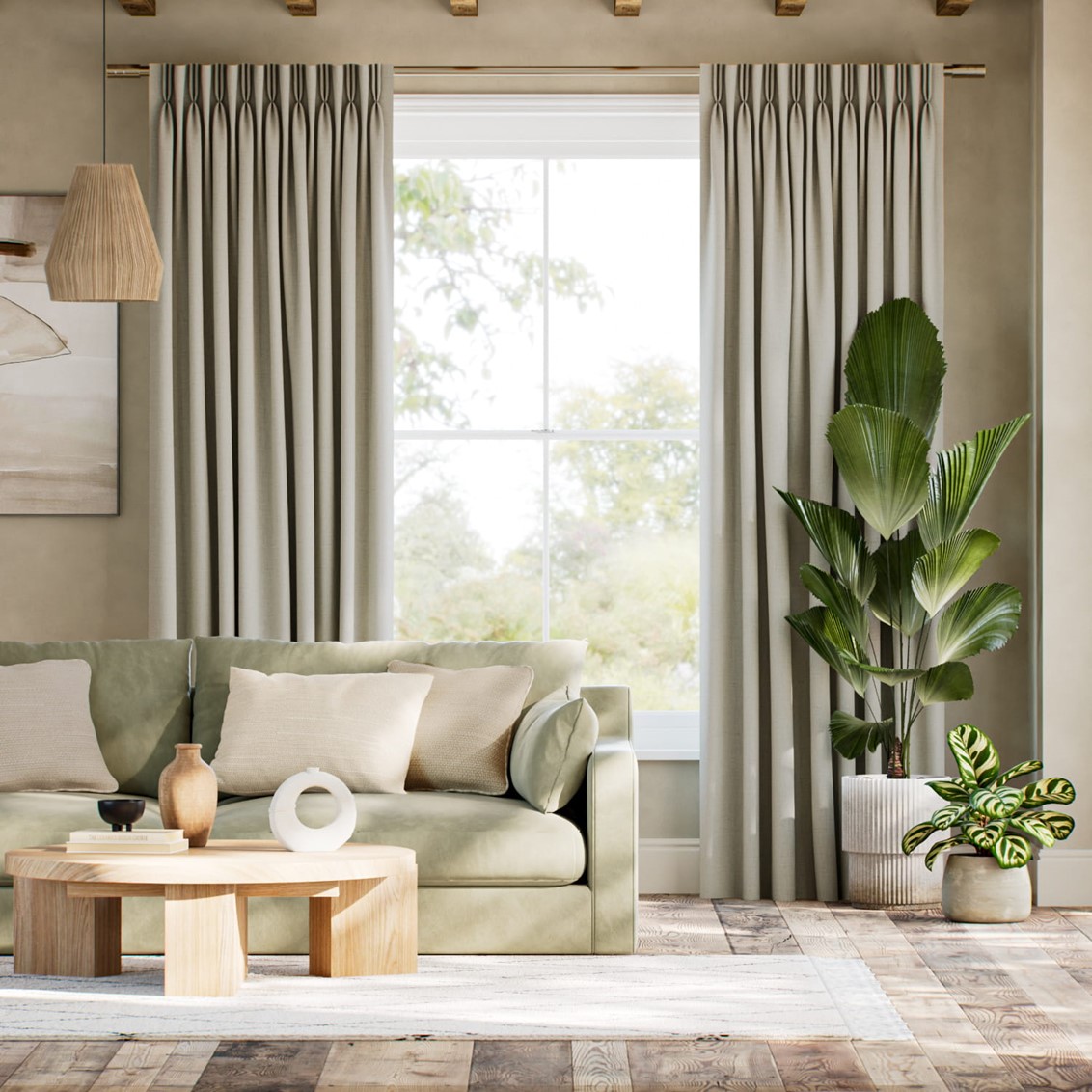 Eco-Friendly Caro Neutral Curtains