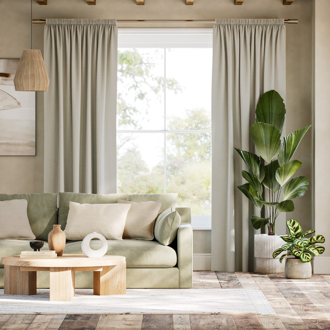 Eco-Friendly Caro Neutral Curtains