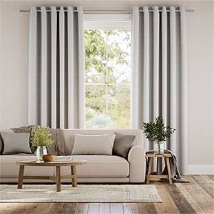 Eco-Friendly Chevron Stripe Dove Curtains thumbnail image