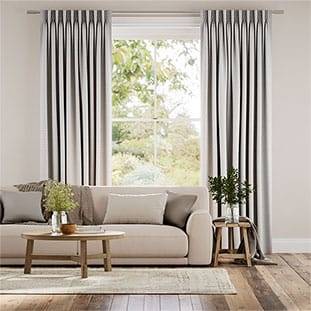 Eco-Friendly Chevron Stripe Dove Curtains thumbnail image