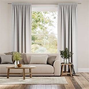 Eco-Friendly Chevron Stripe Dove Curtains thumbnail image