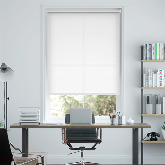 Eco-Friendly Dimout Pure White Roller Blind