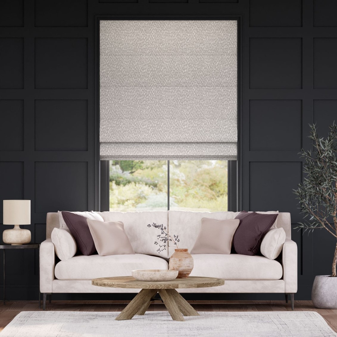 Eco-Friendly Helena Pewter Roman Blind