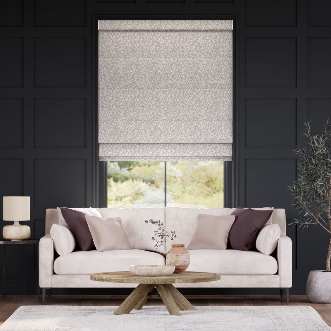 Eco-Friendly Helena Pewter Roman Blind