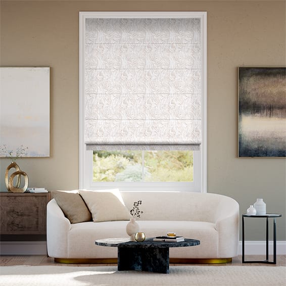 Eco-Friendly Natural Marble Ivory Roman Blind