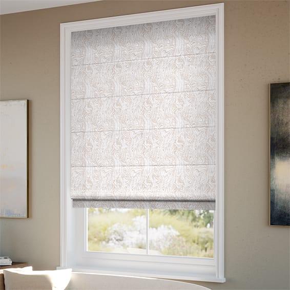 Eco-Friendly Natural Marble Ivory Roman Blind