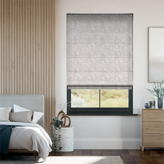 Eco-Friendly Natural Marble Pewter Roman Blind