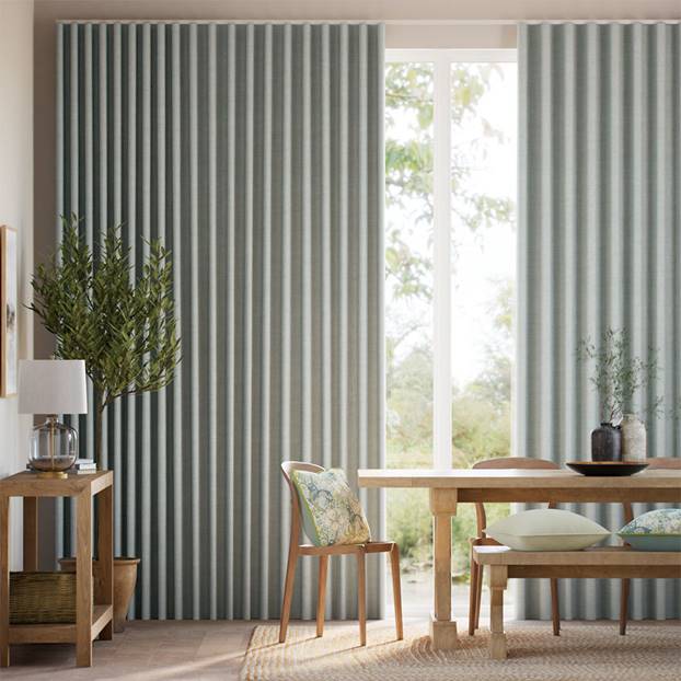 Eco-Friendly Riley Glacier Blue Curtains thumbnail image