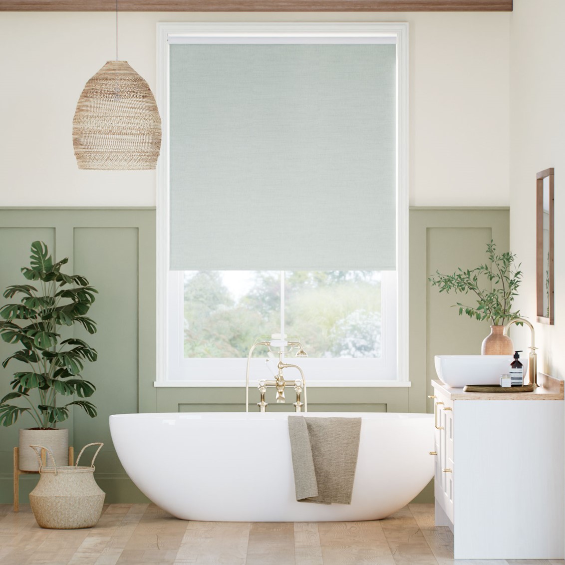 Choices Eco-Friendly Riley Glacier Blue Roller Blind