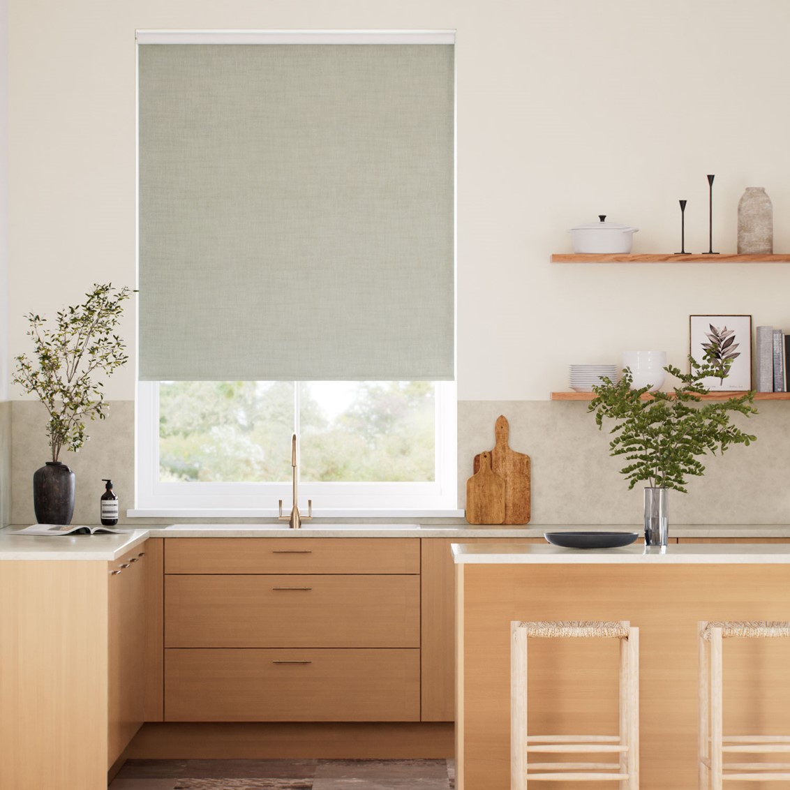 Choices Eco-Friendly Riley Oyster Grey Roller Blind