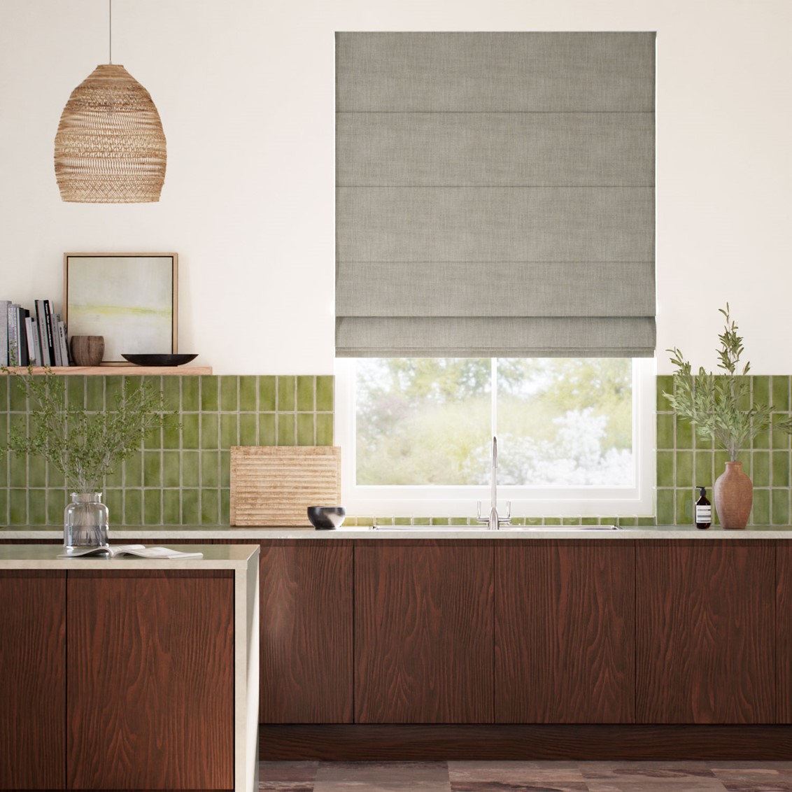 Eco-Friendly Riley Tuscan Brown Roman Blind