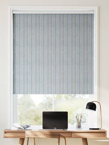 Twist2Go Choices Taylor Blue Grey Stripe Roller Blind thumbnail image