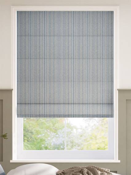 Taylor Blue Grey Stripe Roman Blind thumbnail image