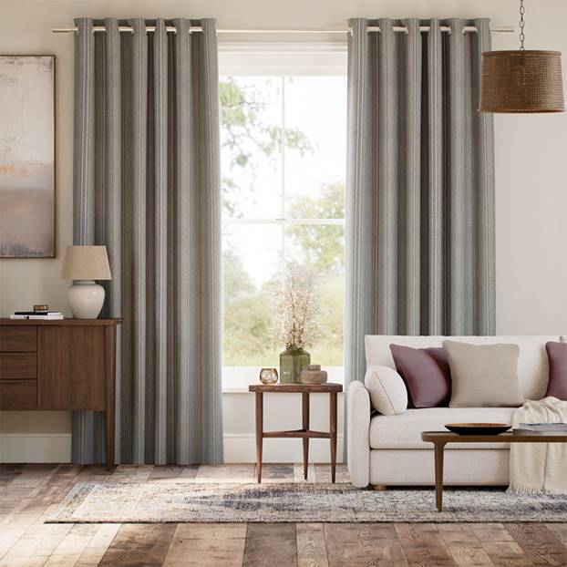 Taylor Slate Stripe Curtains thumbnail image