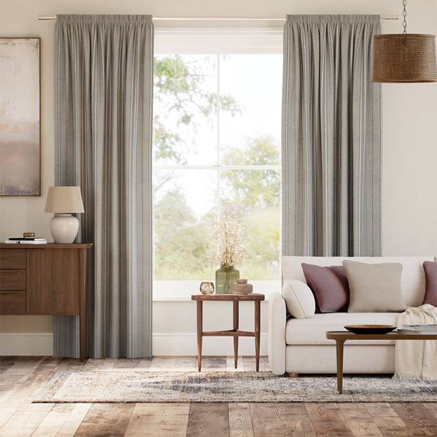 Taylor Slate Stripe Curtains thumbnail image