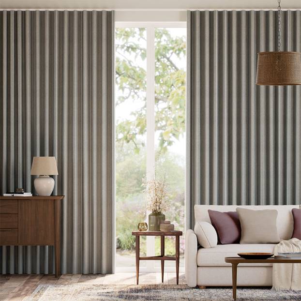 Taylor Slate Stripe Curtains thumbnail image