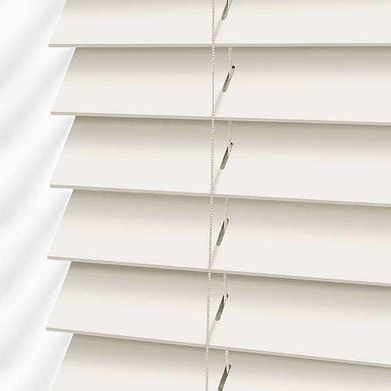 Eggshell Faux Wood Blind - 50mm Slat