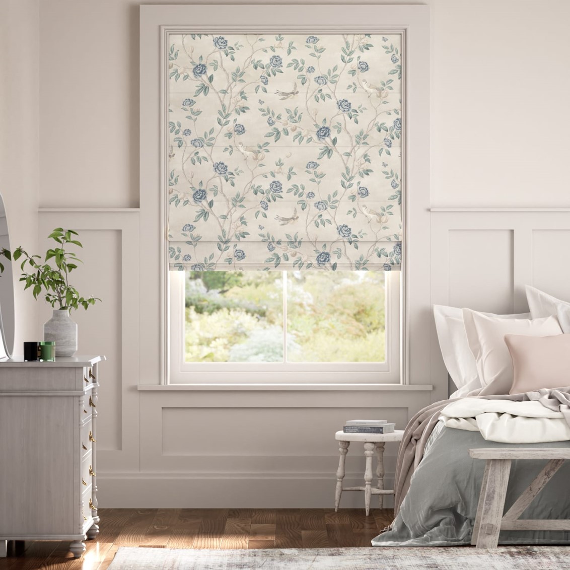 Eglantine Seaspray Roman Blind