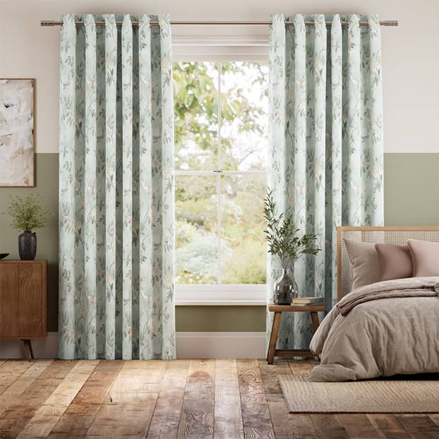 Eglantine Smoke Green Curtains thumbnail image