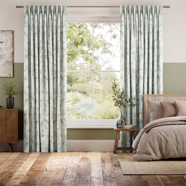 Eglantine Smoke Green Curtains thumbnail image