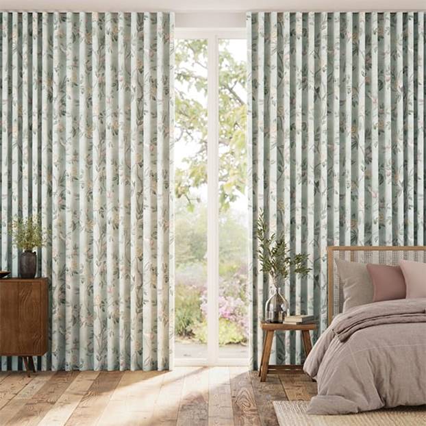 Eglantine Smoke Green Curtains thumbnail image