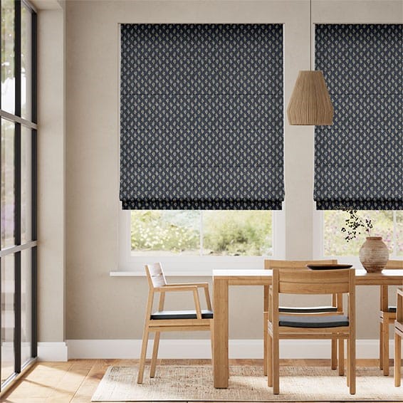 Eleanor Indigo Roman Blind