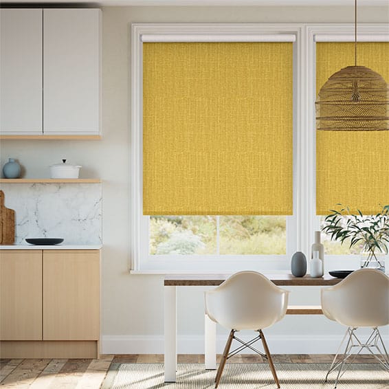 Electric Choices Cavendish Mimosa Gold Roller Blind