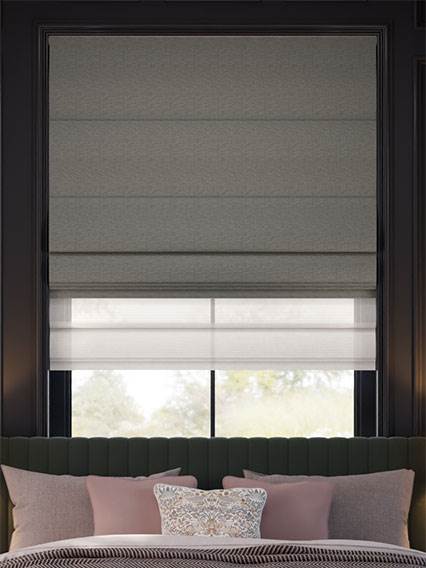 Electric Denver Slate & Frost Double Roman Blind thumbnail image