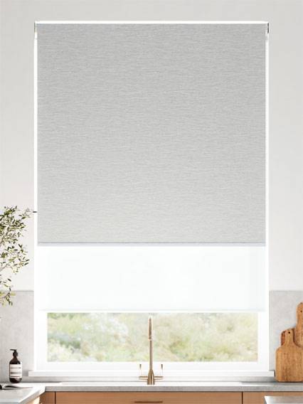 Electric Vancouver Steel Grey Double Roller Blind thumbnail image