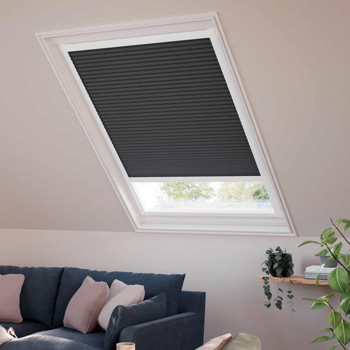 Electric Duoshade Anthracite Blackout Blind for VELUX® Windows