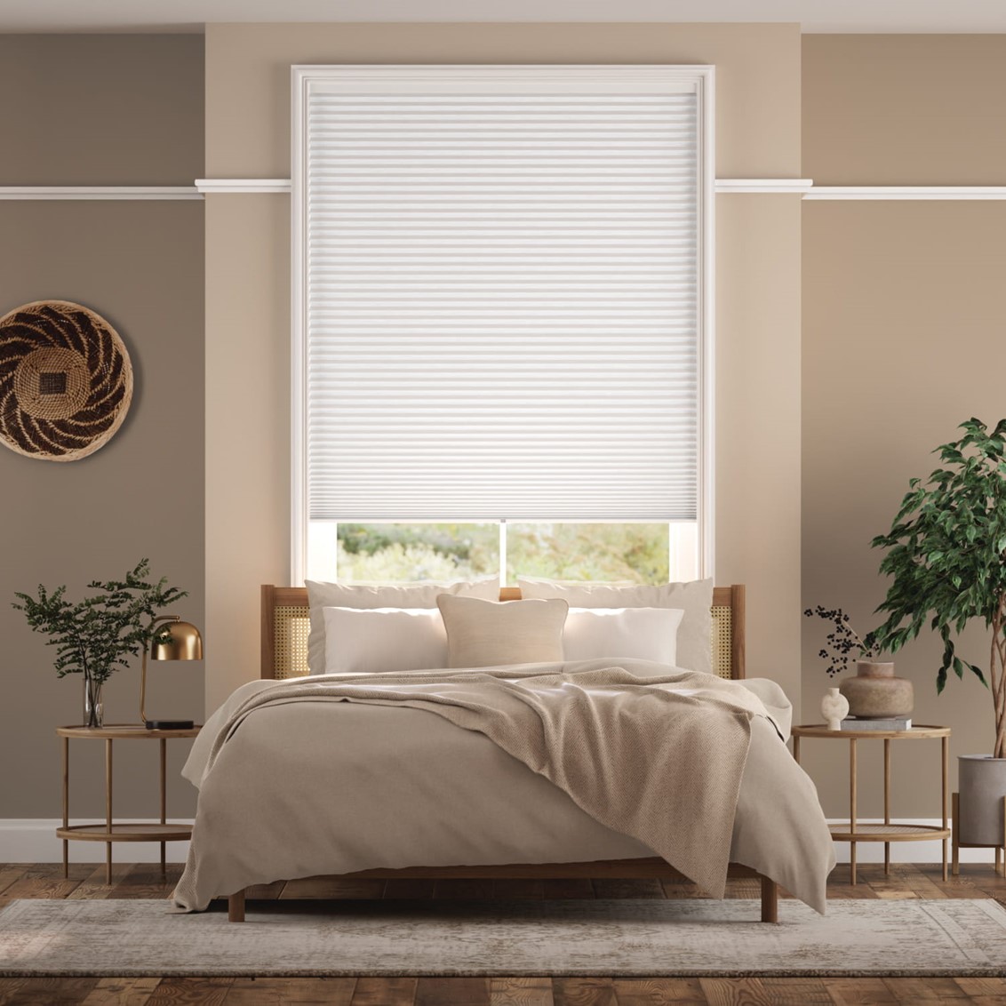 Electric DuoShade Cordless Arctic White Thermal Blind