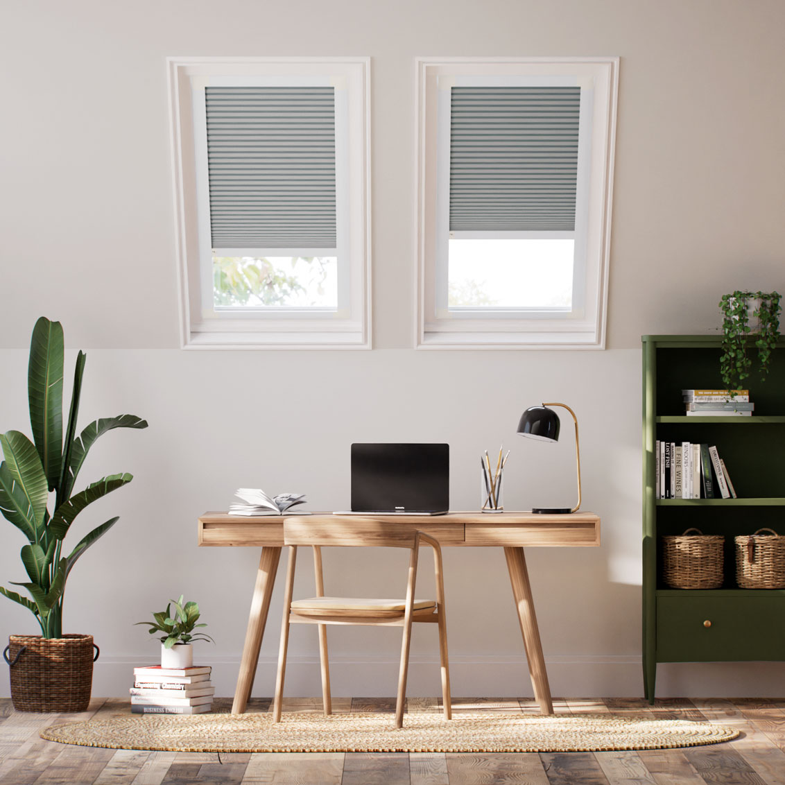 Electric Duoshade Nickel Grey Blackout Blind for VELUX® Windows