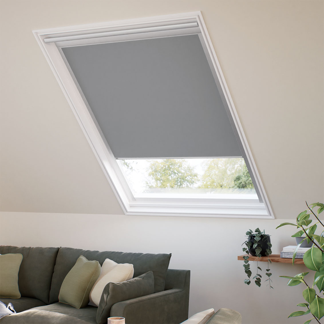 Electric Elements Cadet Grey Blackout Blind for VELUX® Windows