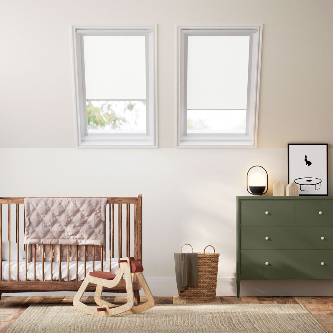 Electric Elements Pure White Blackout Blind for VELUX® Windows