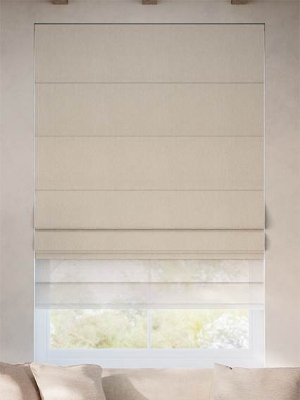 Electric Isabella Natural & Coconut Double Roman Blind thumbnail image