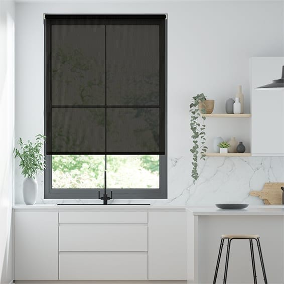 Electric Oculus True Black  Roller Blind