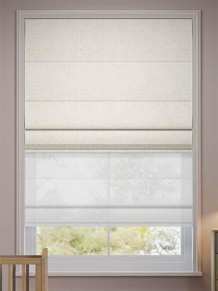 Electric Sedona Eggshell & Cloud White Double Roman Blind thumbnail image
