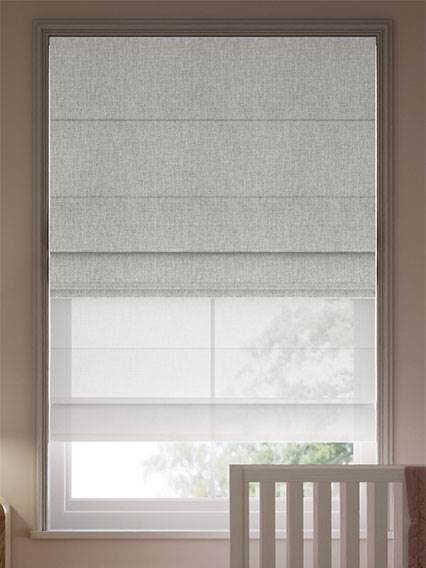 Electric Sedona Pepper & Cloud White Double Roman Blind thumbnail image