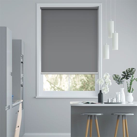 Electric Blackout Titan Harbour Grey Roller Blind