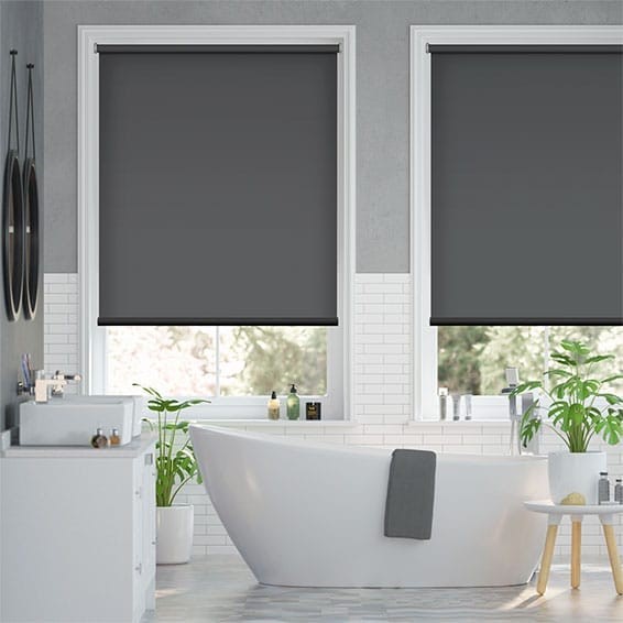 Electric Blackout Titan Kendall Charcoal Roller Blind